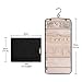 BAGSMART Travel Jewelry Organizer Roll Foldable Jewelry Case for Journey-Rings, Necklaces, Bracelets, Earrings, Black
