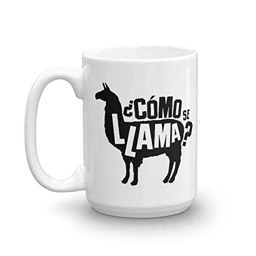 Amazon.com: Como Se Llama Llama Mug Funny Mug Llama 15 oz White Ceramic