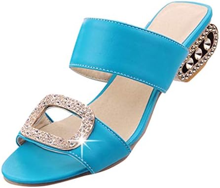 Sharemen Women's Fashion Leisure Water Crystal Fish Mouth Sandals Slippers Shoes