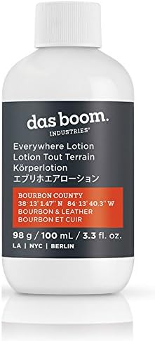 Das Boom Everywhere Lotion 3.3 Oz Travel Size - Bourbon County (Bourbon & Leather)