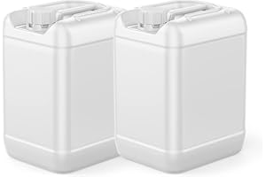 Jerrican - 5 Gallon -5 Gallon Pail - FDA Compliant, High-Density Polyethylene, Leakproof Jerrycan with Molded Handles, 11" x 