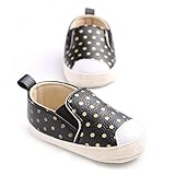 Save Beautiful Toddler Baby Girls Polka Dots Shoes Infant First Walkers (0-6months, black)