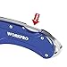 WORKPRO Folding Utility Knife - Heavy Duty Retractable Box Cutter, Quick Change Blades, Lock-Back Design, and Sturdy Al Die-Casting Handle