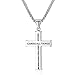 Molike Bible Verse Philippians 4:13 Stainless Steel Cross Pendant Necklace for Men Women, 20