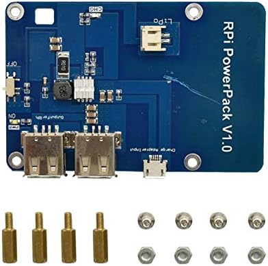 No Battery Version Lithium Battery Pack Expansion Board Power Supply With Switch For Raspberry Pi 3,2 Model B,1 Model B+ - Blue