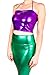 Sidecca Metallic Mermaid Costume Wet Look Halter Cropped Top