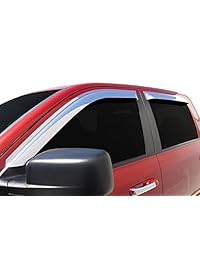 Deflectores de viento, visera para ventanilla autoadhesiva, 4 unidades, triple cromado, solo Super crew y doble cabina de 2009 a 2014 Ford F150