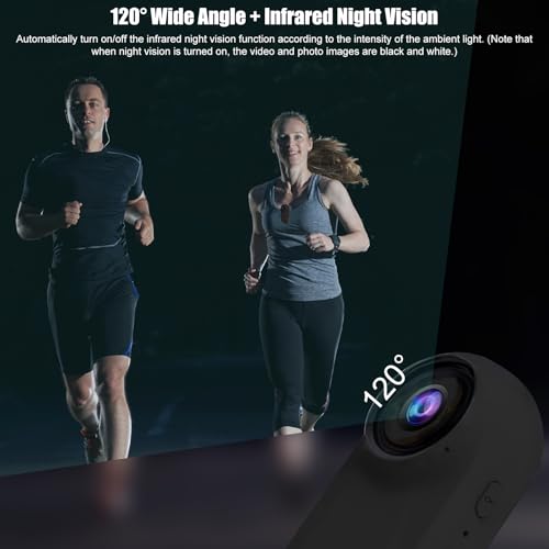 OBEST Cámara Deportiva Mini, Cámara de Acción, Visión Nocturna 1080P Wearable Action Body CAM, Kit de Cámara para Collar de Mascotas, Camara Corporal para filmar con Pantalla para Bicicleta, Viajes