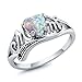 Myhouse Women Girls Mom Ring Opal Heart Letter Ring Mother Gift For Mother's Day (8) primary