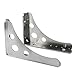 Alise 1 Pair Stainless Steel 4mm-Thick Heavy Duty Shelf Bracket Corner Brace Support Fastener 6 x 4 Inch Wall Hanging,J5206-2P Brushed Finish