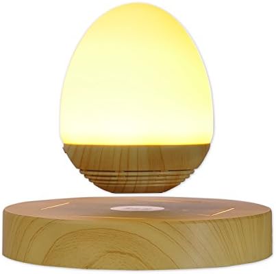 Magnetic Levitating Floating MagLev LED Night Light Wireless Bluetooth Wooden Stereo Speaker
