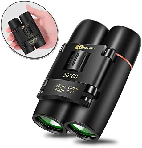 30x60 Juzihao Mini Binocular Compact for Kids and Adults, Samll and Portable Binocular Telescope Lightweight Folding Binocular Waterproof for Bird Watching,Outdoor Hunting,Hiking Travel,Concert