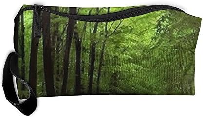 New Deep In The Forest Thick Green Vegetation Tree Nature Mouse Pad Mat Cosmetic Bag Pencil Case Travel&amp;home Portable Graphic Hanging Toiletry Travel Bag