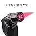 JETPRO Torch Lighter Super Strong Quadruple Flames Nozzle Rotatable Refillable Butane Lighter Jumbo Size 5IN Windproof Giftbox