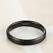 Frank S.Burton 4mm 6mm 8mm Mens Black Wedding Bands Tungsten Rings Matte Brushed Beveled Edge Comfort Fit