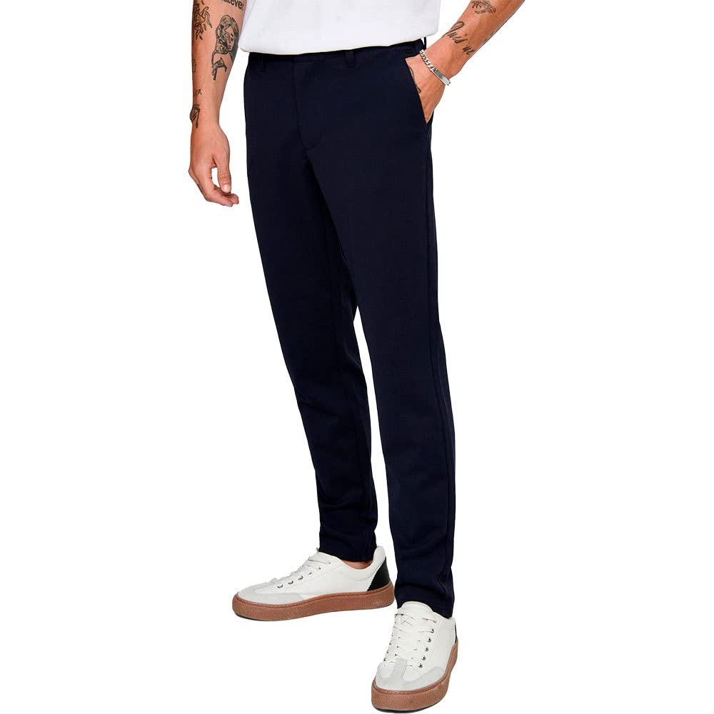 Only & Sons Herren Chino Hose ONSMARK - Slim Fit - Schwarz Grau Blau Grün, Größe:36W / 36L, Farbe:Night Sky 22010209 7
