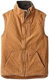Carhartt Men's Big & Tall Sherpa Lined Sandstone Mock Neck Vest V33,Brown,Large Tall