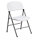 Flash Furniture Hercules Series Plastic Folding Event Chairs with Textured Seats, Lightweight Plastic Folding Chairs, Set of 6, White