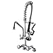 MaxSen Commercial Faucet with Sprayer Wall Mount Faucet Adjustable 4