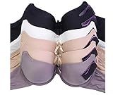 WHITE APPAREL Women's Basic Plain Bras (Packs of 6) - Various Styles,38C,color: #059