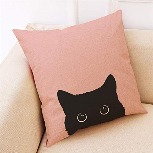 Alixyz Home Decor Pillow Case Fashion Cute Dog Patterns Pillow Cases Linen Sofa Cushion Cover (I, M)