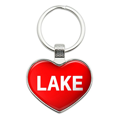 Metal Keychain Key Chain Ring I Love Heart Names Male L Lace - Lake
