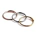 Ruifan 3PCS 316L Surgical Steel Seamless Continuous Hoop Rings Nose Eyebrow Tragus Lip Ear Ring BCR 22 Gauge 10MM - Mix Color