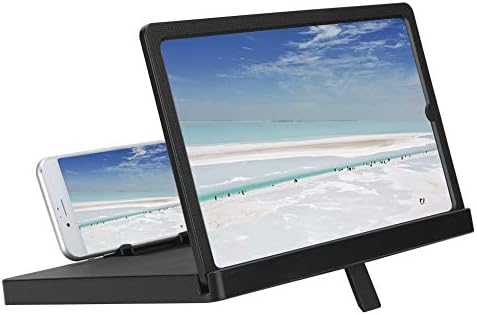 10 Inch Mobile Phone Screen Magnifier – HD Smartphones Screen Amplifier – Portable Pull Out Phone Bracket – for Movies Videos,Game(Black)