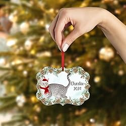 Grey Egyptian Mau Cat Christmas Ornament 2024