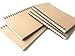VEEPPO A5 Wirebound Notebooks Bulk Journals Spiral Steno Pads Blank/Lined Kraft Brown Cardboard Cover Thick Cream Writing Pad Sketchbook Scrapbook Album (Lined White-Pack of 4)