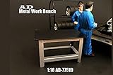 American Diorama Metal Work Bench, 77519 - 1/18 Scale Accessory for Diecast Cars
