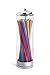SimplyImagine 11.5 Inch Tall Metal Base & Lid Acrylic Straw Holder for Counter with 20 Clear Straws in a White Pack