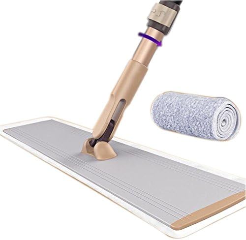 TUOBA JiaYue Floor Cleaning 60CM Without Hand Washing Large Flat Mop 360 Rotating Clean Aluminum Alloy Panel 130CM Telescopic Rod Brown, Brown