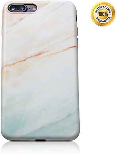 iPhone 7 Plus Case - White Marble - Slim Fit Flexible Shockproof Soft TPU