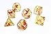 HD Polyhedral Dice DND Game Dice Set for Dungeons and Dragons(D&D) Pathfinder Roleplaying Game RPG MTG Table Game,Board Games Red & Yellow Transparent Dice Set with Dice Pouch