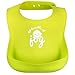 [IMPROVED] Silicone Bib - New Design with Reinforced Buttonholes - Waterproof Baby Bibs with Wide Pocket that Catches Everything - Make Mealtime Easier and Less Messy - Set of 2 -