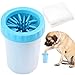 Paw Legend Portable Dog Paw Washer with Towel - Pet Paw Cleaner for Dogs,Cats Grooming with Muddy Paws - Comfortable Silicone Dog Feet Cleaner(Blue, L)