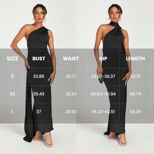 ABYOVRT Women Sexy Backless Bodycon Sleeveless Open Back Maxi Dress for Going Out, Elegant Party Cocktail Long Dress