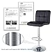 Bar Stools Barstools Set of 4 Kitchen Stools Height Adjustable PU Leather Swivel Stools Bar Chairs Black