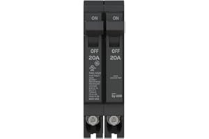 ABB Q-Line THQLT2020 Tandem Circuit Breaker • 20A/1P & 20A/1P Dual Circuit Breaker for Single Slot • 120/240V, 10 kAIC • Plug-in Mount • for Residential & Commercial Use