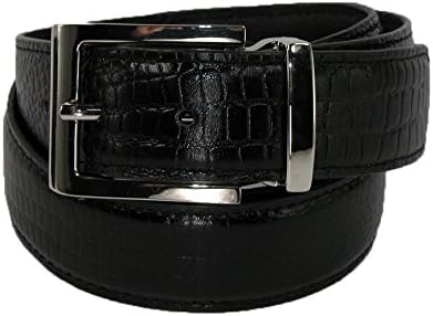 Winn International Mens Leather Croc Print 1 1/4 Inch Travel Money Belt, 36