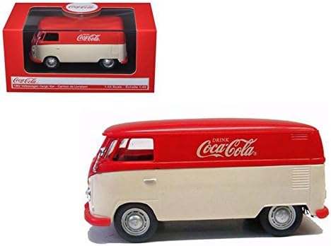 1962 Volkswagen Panel Van/Bus Minivan Drink Coca Cola Red/Cream 1/43 Diecast Model Car by Motorcity Classics