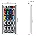 RGBZONE 4-PIN LED Controller, 44-Keys IR Wireless Remote Control, DC 5V/12V/24V RGB LED Light Strip Controller for SMD 3528 5050 5630 RGB LED Strips