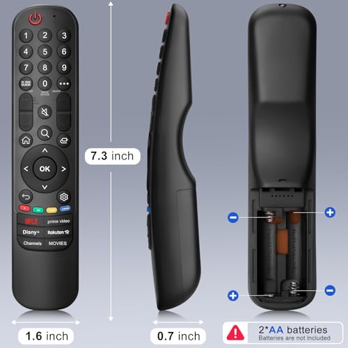 MR22 for LG-Smart-TV-Remote, Universal Magic Remote Control for LG TV UHD OLED QNED UHD LED LCD Series (No Pointer or Voice)