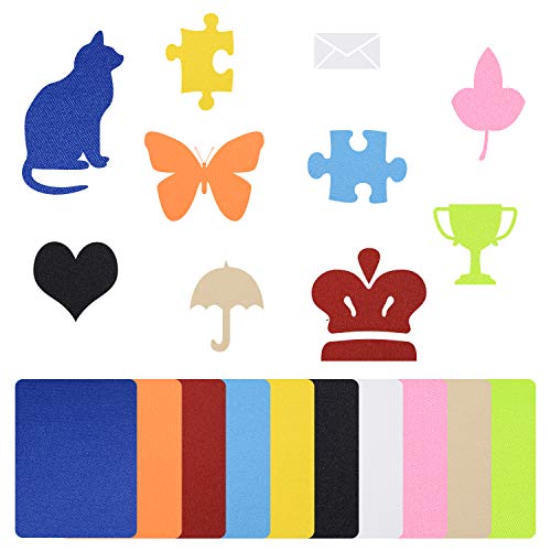 Iron on Patches Repair Kit 20 Pieces for Fabrics Clothing Jeans,10 Colors,4.9" x 3.7"