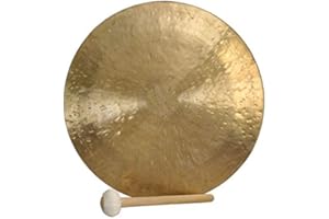 The Gong Shop 30” Wind Gong - Includes Padded Gong Mallet & Hanging String/Authentic Chinese Wind Gong/Beautiful Wash/Calming Sound/Hand Selected For Quality/Great for Sound Healing, Home, or Office