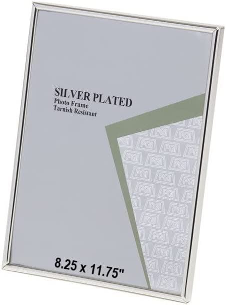 Silver Plated Picture Photo Frame 8.25" x 11.75" A4 (Landscape or Portrait) Thin Edge