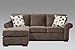 Roundhill Furniture Fabric Sectional Sofa and Loveseat Set with Pillows, Elizabeth Ash