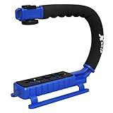 Opteka X-GRIP Professional Action Stabilizing Handle for Digital SLR Cameras and Camcorders (Blue)