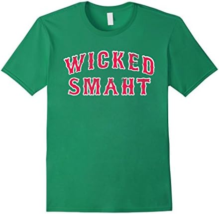 Men's Wicked Smaht Smart Funny Boston Massachusetts T-Shirt XL Kelly Green
